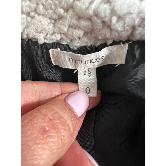 MAURICES Wool Blend Red Plaid Full Zip Jacket Size 0/14 Hunter Chore Barn EUC - Picture 6 of 6